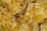 Yellow Cubic Fluorite Crystal Cluster - Morocco #159954-2